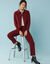 Veste blazer courte unie, Spécial Petites (bordeaux)
