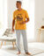 Pyjama pantalon T-shirt manches courtes (jaune / gris) Pyjama pantalon T-shirt manches courtes (jaune / gris)