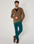 Gilet col V boutonn&eacute; en maille perl&eacute;e (taupe)