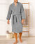 Peignoir mixte adulte col kimono éponge bouclette  (gris)