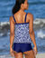 Haut de tankini imprim&eacute; z&egrave;bre (marine)