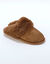 Chaussons mules col fourré (taupe)