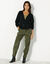 Gilet forme cache-coeur toucher doux (noir)