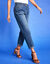 Jean stretch coupe mom confort, taille élastiquée (stone)