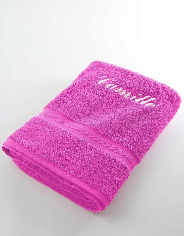 Serviette éponge personnalisable confort moelleux (fuchsia)