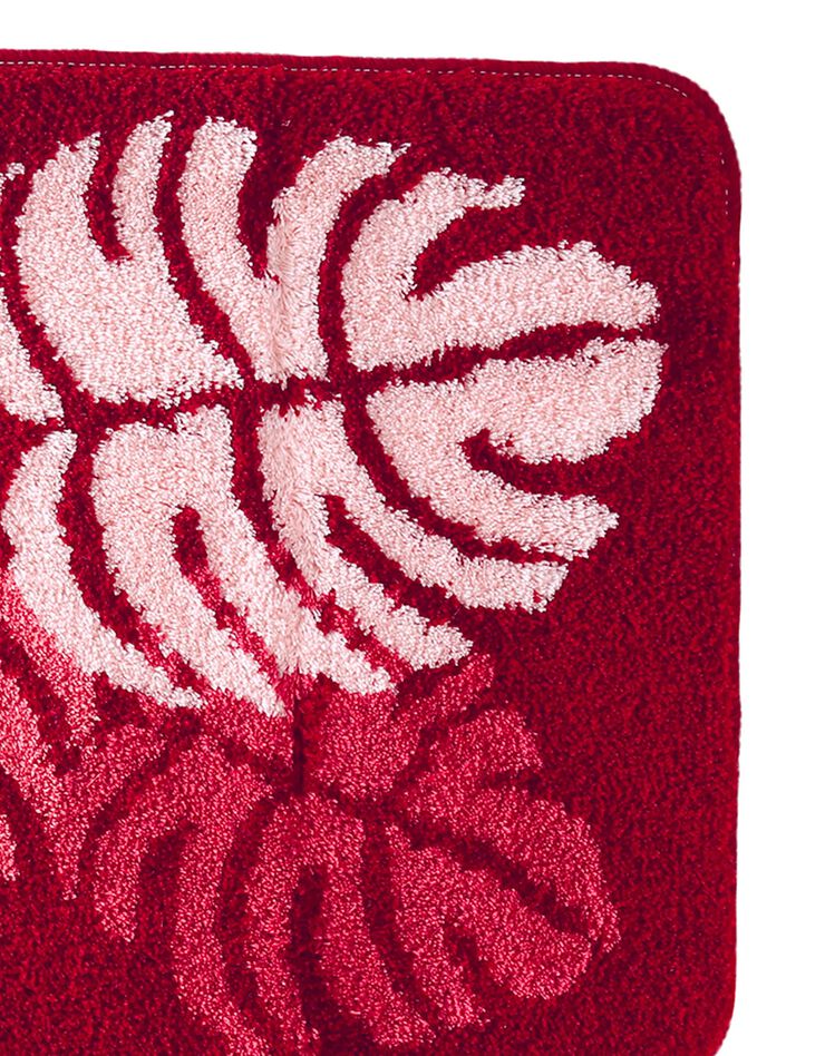 Tapis de bain motif jungle (prune) Tapis de bain motif jungle (prune)
