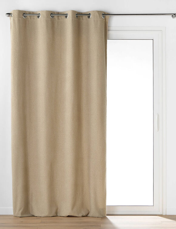 Rideau en bouclette unie (caramel)