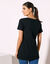 T-shirt uni col rond, coton biologique(**) (noir)
