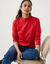 T-shirt col montant manches longues (rouge)