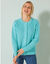Gilet boutonné en maille anglaise (turquoise)