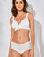 Soutien-gorge Coeur Croisé Féminin dentelle recyclée - sans armatures (blanc)