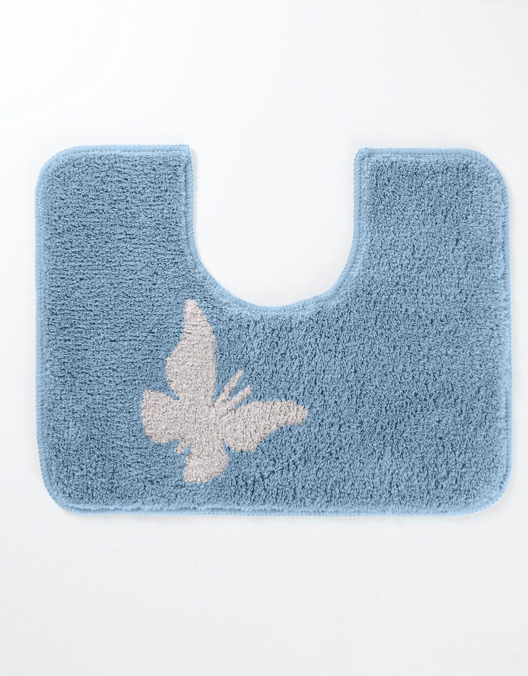 Tapis de bain fantaisie Chat & Papillon (bleuet) Tapis de bain fantaisie Chat & Papillon (bleuet)