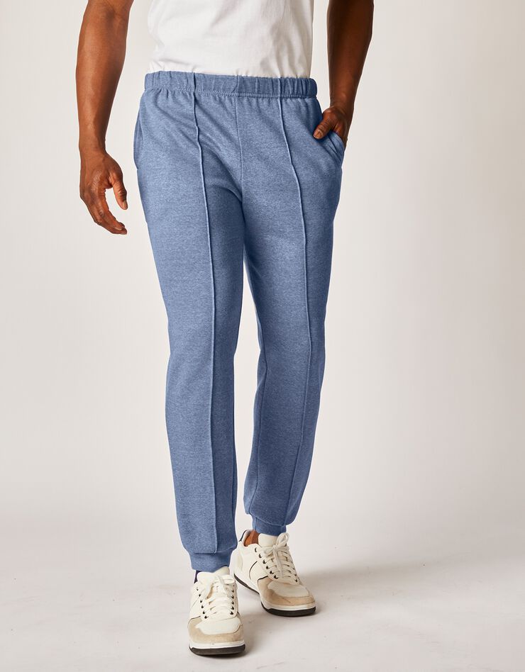 Pantalon loisirs molleton, bas resserrés (bleu jean) Pantalon loisirs molleton, bas resserrés (bleu jean)