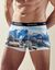 Boxer imprimé microfibre stretch - lot de 2 (bleu)