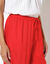 Pantalon large fluide uni (rouge)