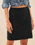 Jupe coupe droite unie, maille stretch (noir)