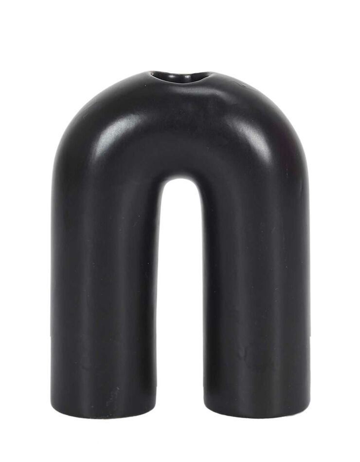 Bougeoir forme arche - céramique noire (noir)