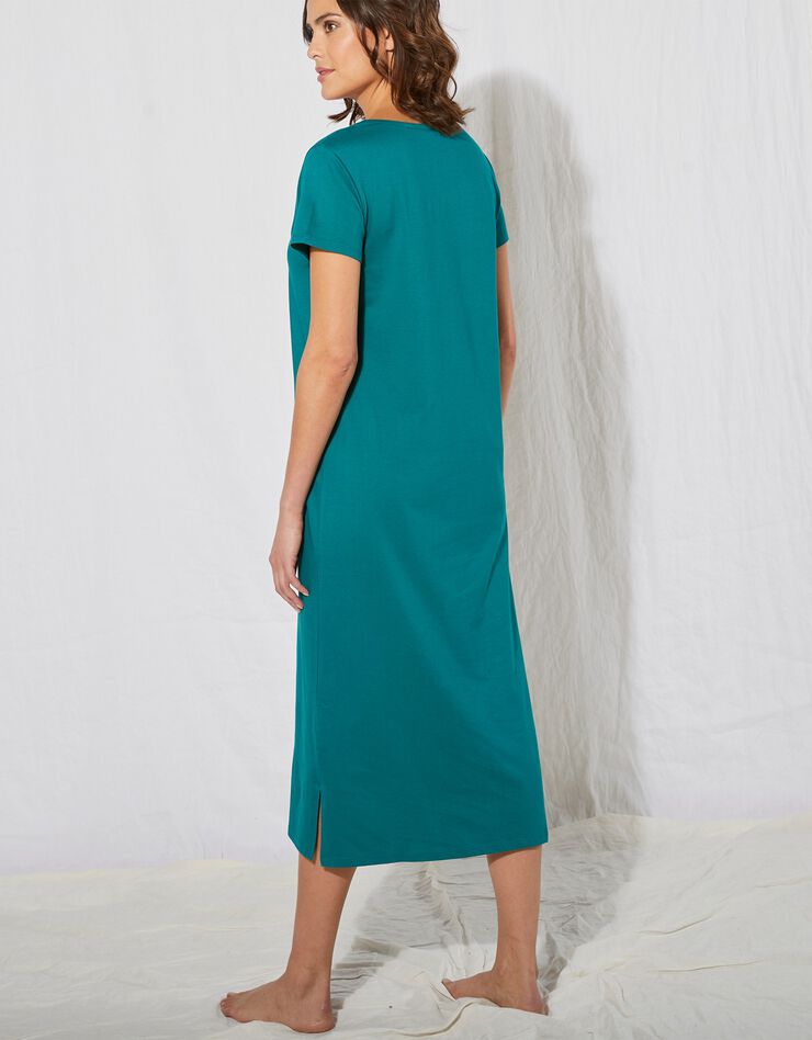 Chemise de nuit longue coton – imprimé "tortue" (vert) Chemise de nuit longue coton – imprimé "tortue" (vert)