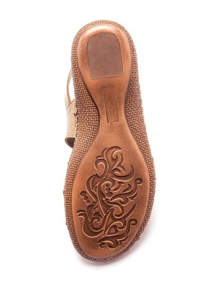 Sandales cuir beige - largeur confort (beige) Sandales cuir beige - largeur confort (beige)