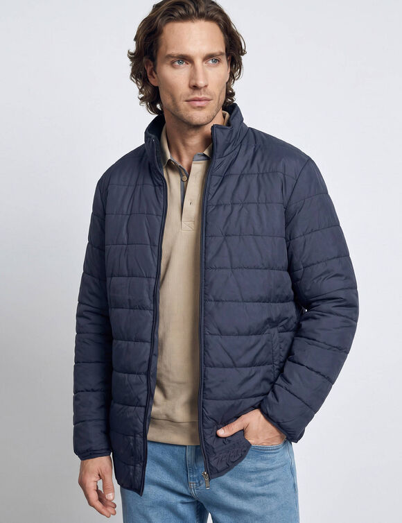 Blouson r&eacute;versible col montant zipp&eacute; (marine)