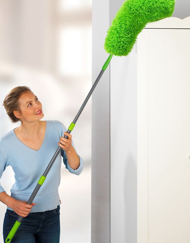 Plumeau microfibre télescopique attire-poussière (vert)