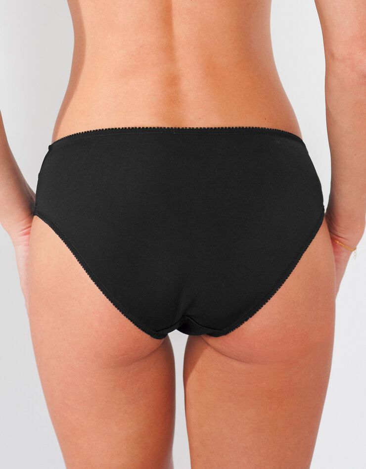 Culotte microfibre et dentelle Morella - lot de 2 (noir) Culotte microfibre et dentelle Morella - lot de 2 (noir)
