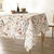 Nappe polyester imprimé champêtre (beige)