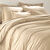 Linge de lit uni polyester-coton Colombine (sable)