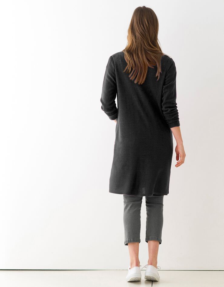 Long gilet toucher cachemire (noir) Long gilet toucher cachemire (noir)