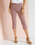 Corsaire stretch coutures affinantes (taupe)