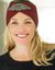 Headband en maille avec bijou (bordeaux)