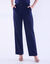 Pantalon droit large, uni (marine)