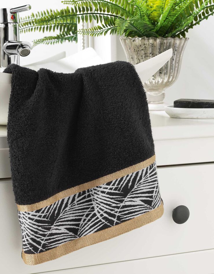 Eponge liteau doré motif feuillage (noir) Eponge liteau doré motif feuillage (noir)