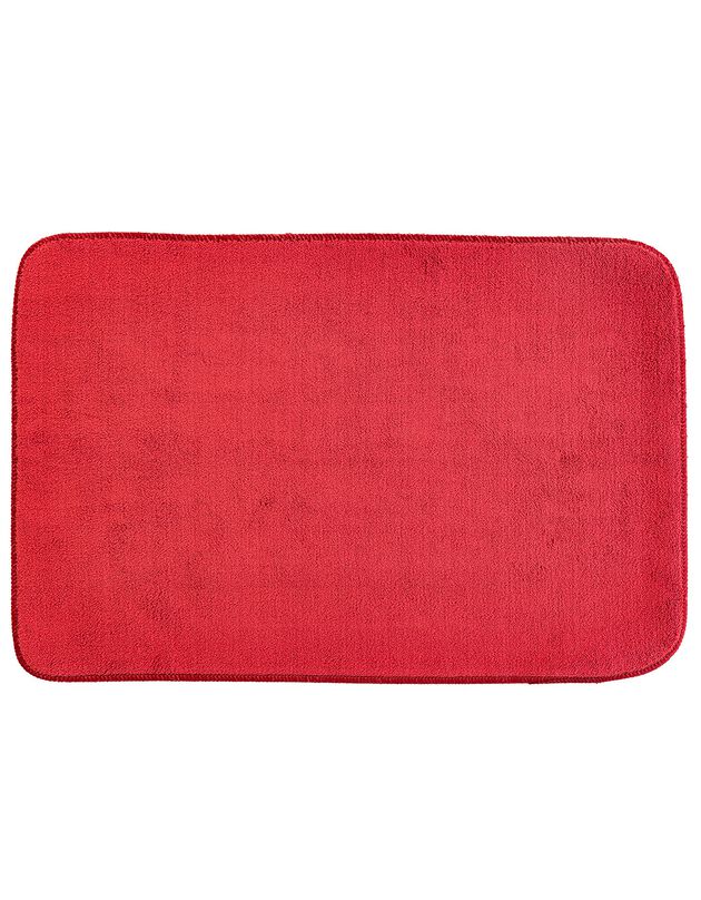 Tapis de cuisine microfibre absorbante unie (rouge)