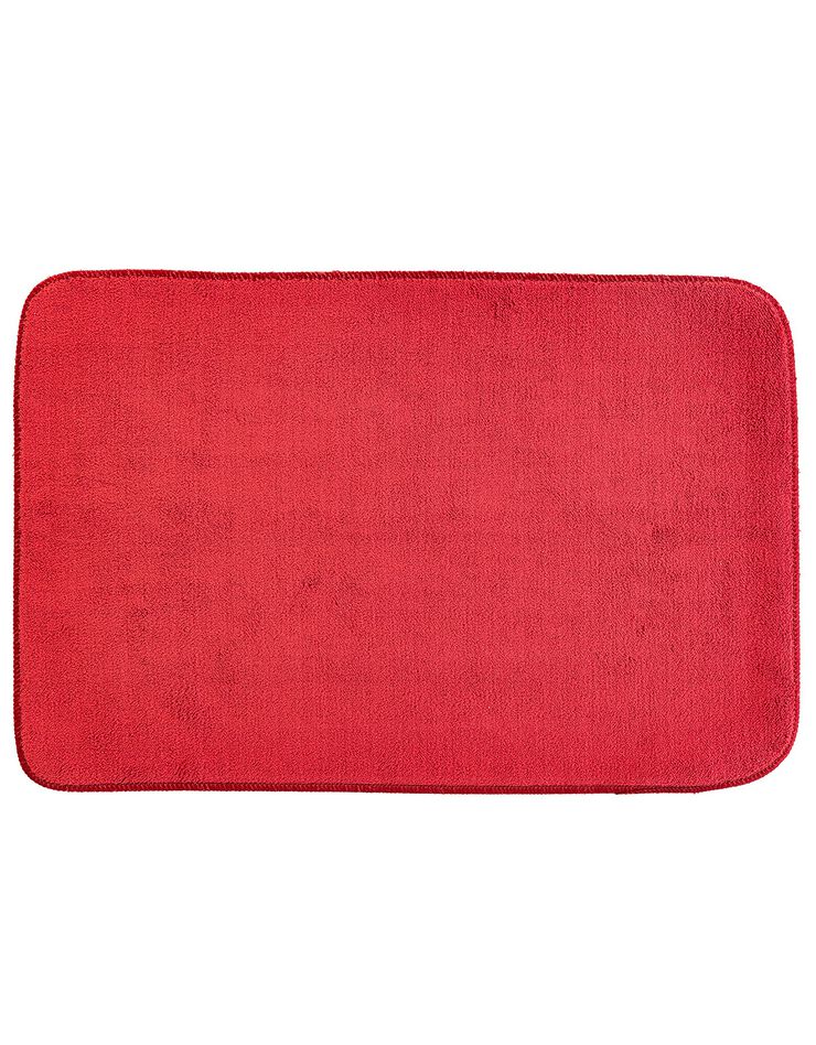 Tapis de cuisine microfibre absorbante unie (rouge)