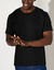T-shirt col rond manches courtes (noir)