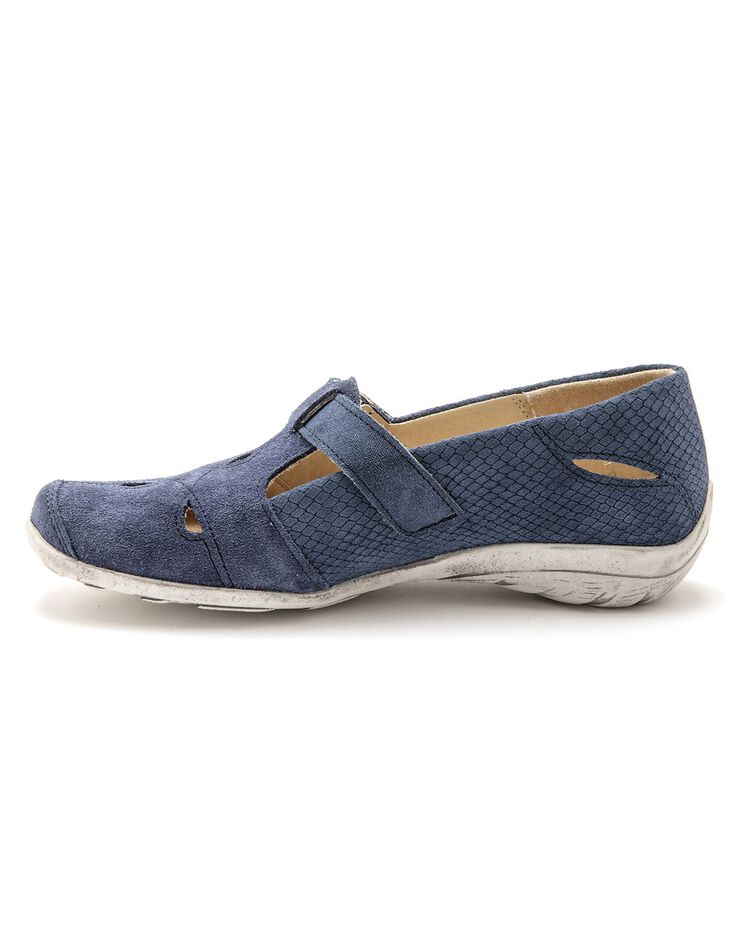 Salomés cuir extra souple grande largeur - marine (marine) Salomés cuir extra souple grande largeur - marine (marine)