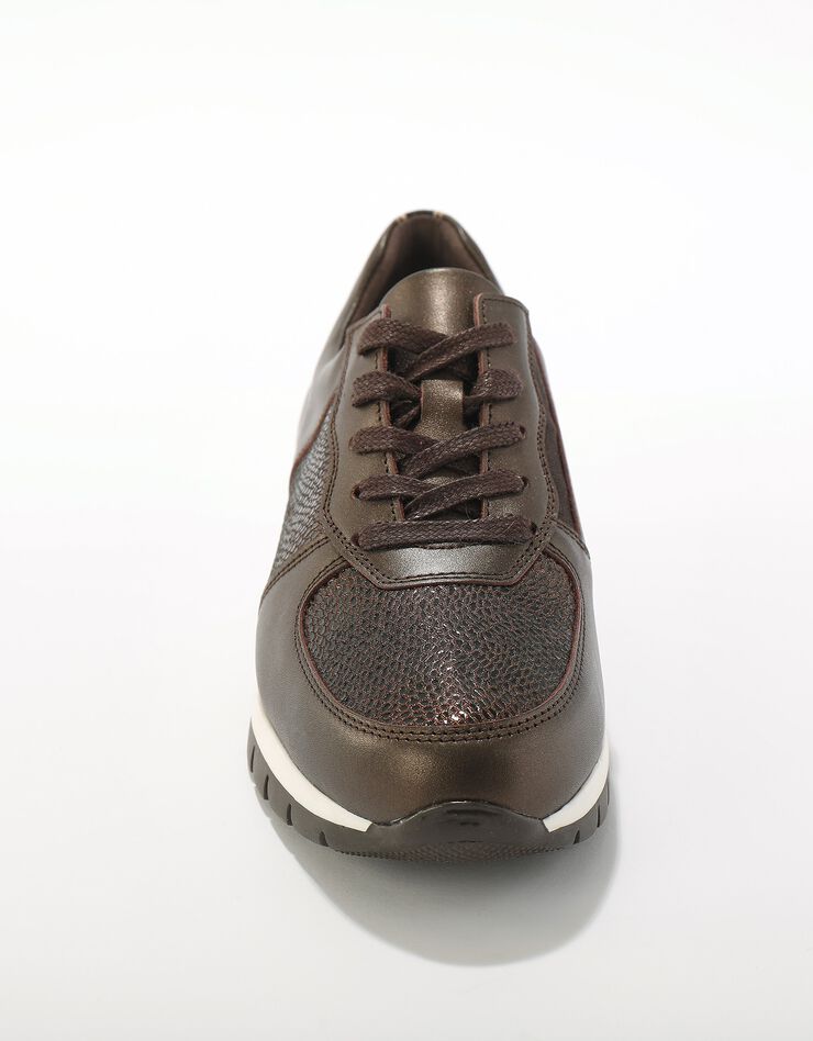 Basket à lacets en cuir  (chocolat)