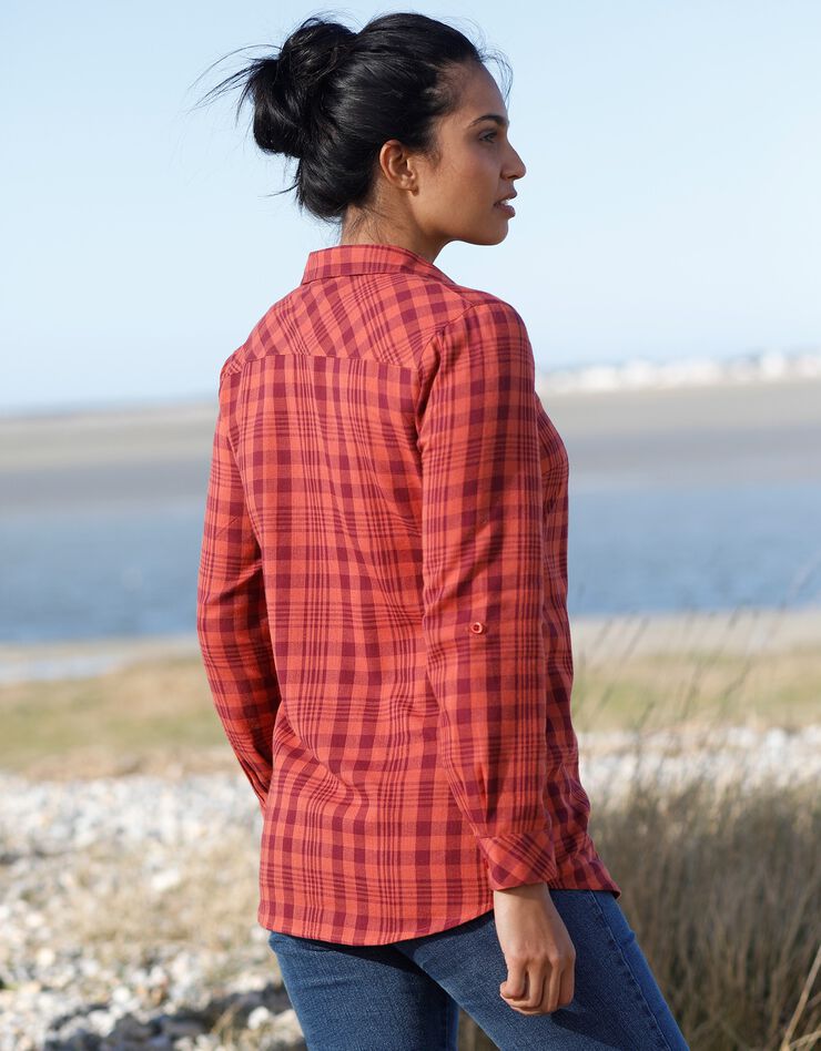 Chemise flanelle carreaux bicolores (prune / tomette) Chemise flanelle carreaux bicolores (prune / tomette)