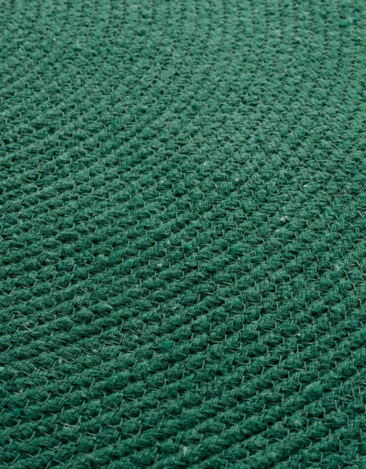 Tapis rond finition pompons vert (vert)