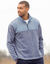 Sweat col camionneur zippé maille doublée molleton (bleu chiné)