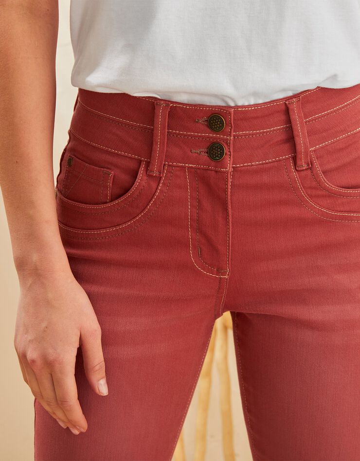 Jean coupe droite stretch couleur (paprika) Jean coupe droite stretch couleur (paprika)