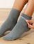 Chaussette chaleur intérieur bouclette - lot de 2 paires (gris chiné + noir)