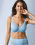 Soutien-gorge maille ajourée forme minimiseur Osilio, avec armatures flexibles (bleu)