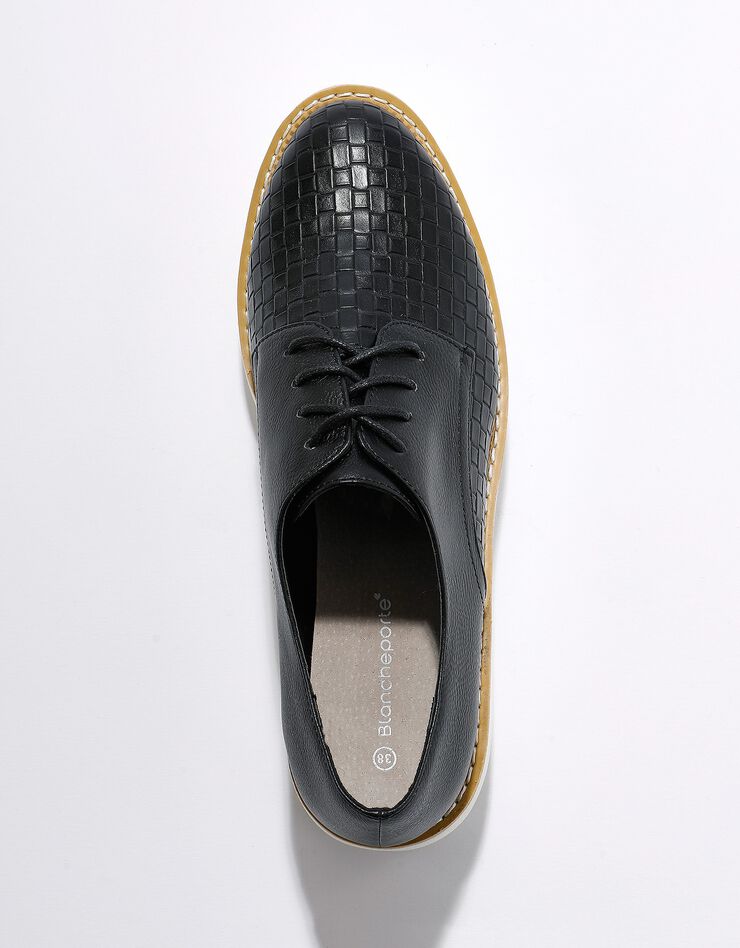 Derbies compensés effet tissé - noir (noir) Derbies compensés effet tissé - noir (noir)