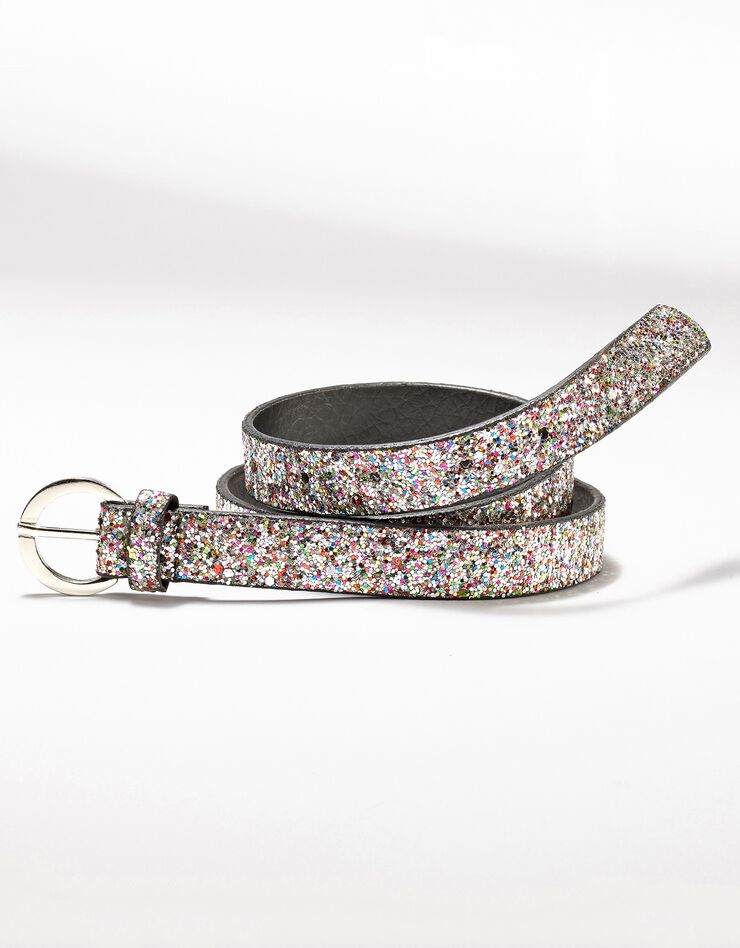 Ceinture pailletée boucle ovale (multicolore) Ceinture pailletée boucle ovale (multicolore)