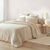 Linge de lit Lou imprim&eacute; carreaux - coton (beige)