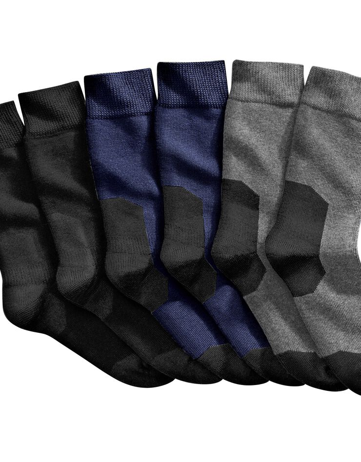Mi-chaussettes chaussures sécurité - lot de 2 paires (noir) Mi-chaussettes chaussures sécurité - lot de 2 paires (noir)