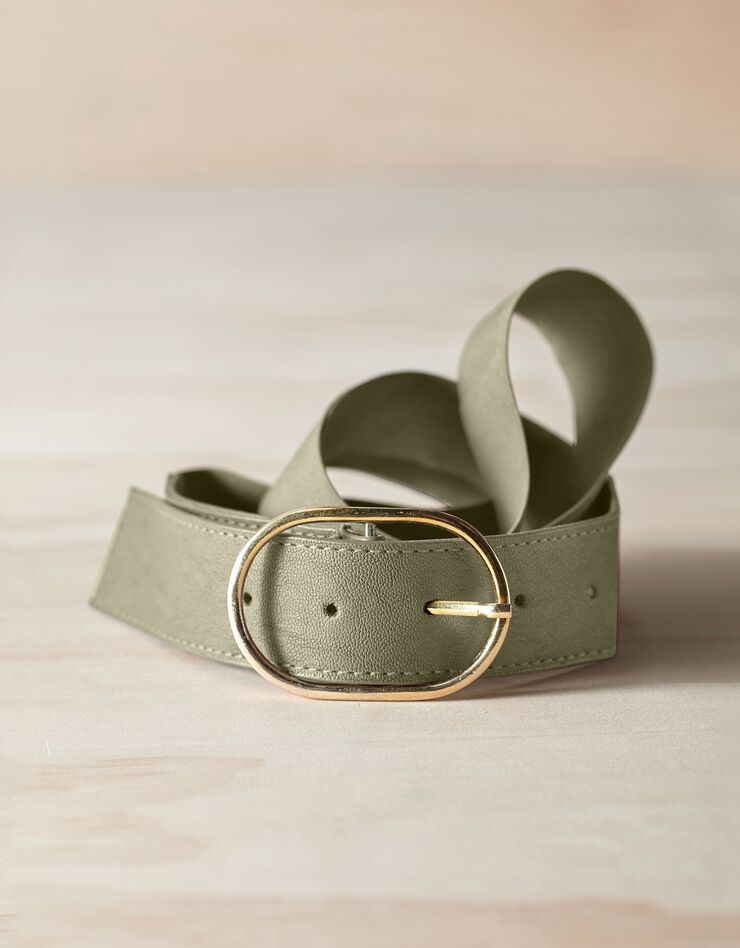 Ceinture élastiquée boucle métal (kaki) Ceinture élastiquée boucle métal (kaki)