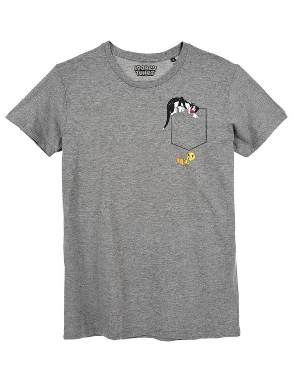 T-shirt Titi & Grosminet (gris chiné)